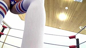 hey you think you can take bella ink in this femdom wrestling match?