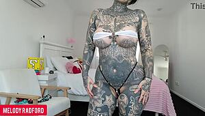step mommy milf tries on skimpy micro bikinis showing off huge tits and fat ass curves casually at home