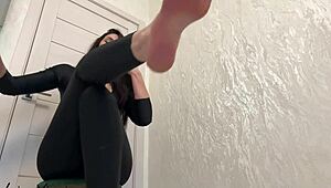WATCH MY SEXY FEET IN HEELS RIP CLOTHES OFF!
