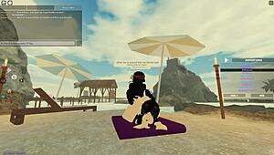 roblox whore with monster bbc deepthroats bends for ass shaking doggystyle then rides anal tits bouncing new zealand style