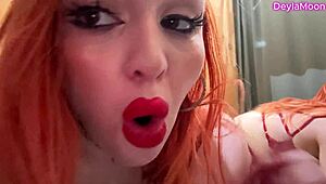 redhead wife slut flashes pierced puffy nipples in changing room then takes public outdoor pussy pounding risky cumshot