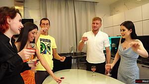 new year orgy students bang cum facials gangbang bedroom party