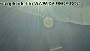 slender 38-year-old bride sneaks early morning car thrill on her wedding holiday