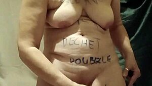 whoa this french slave maid's chained up for outdoor bdsm toy humiliation fuck!