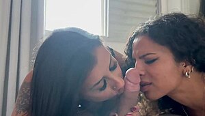 heart pounding as friend spies and sucks boyfriend with me