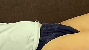 Filming Sleeping Wife on Sofa Removing Underwear Licking Boobs and Pussy