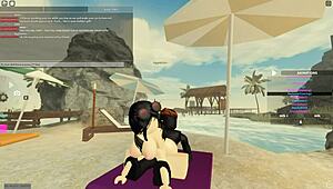 roblox whore with monster bbc deepthroats bends for ass shaking doggystyle then rides anal tits bouncing new zealand style