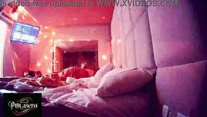 Hidden cam catches black couple shower flashing and dressing