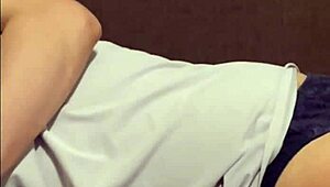 Filming Sleeping Wife on Sofa Removing Underwear Licking Boobs and Pussy