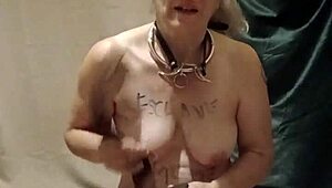 whoa this french slave maid's chained up for outdoor bdsm toy humiliation fuck!