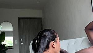 I catch my stepbrother jerking his BBC and help drain it deep in my throat - Nysdel couple