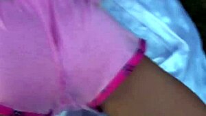 Blonde teases sex toys in parents' bathroom.