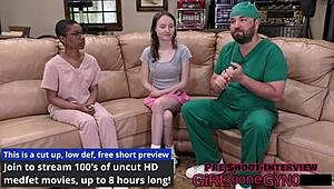 tampa uni slut serena morgan spreads for anal exam.