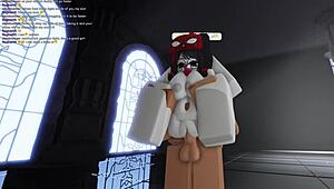 spider-girl rides daddy's monster cock rough til webbed in big cum load