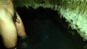 that dark lonely cave made me flash and cum so hard inside it