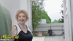 Horny Grandma Cheats With Gardener