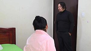 I fuck beautiful milf stepmother juicy tight pussy hotel bedroom missionary deepthroat cum