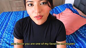 horny employee dreams hot with steamy boss lady