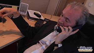 secretary tempts boss during office hours subtly