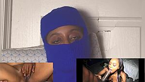 Ebony Babe's Wet Pussy Dripping in Eye-Rolling Squirt