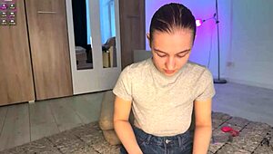 Webcam Tease Fingers Horny Blonde's Dripping Pussy to Orgasm