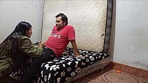 Moving day payment turns into chochito pounding, papi makes her cum hard missionary style.