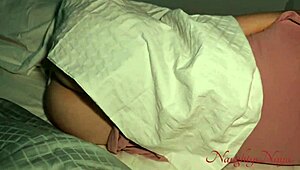 step-sis sneaks into bed as grandma visits for secret creampie fun