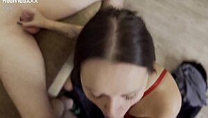 husband spies wife riding best friend's cock in hot mmf threesome