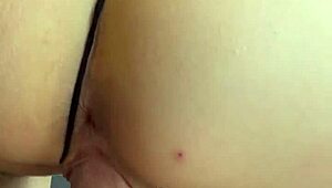 petite latina milf in lingerie takes hardcore anal pov ending in huge creampie