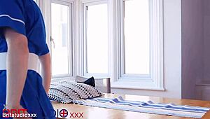 Alternative Nurse Pussy Eaten Then Swallows Huge Load!