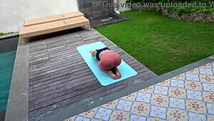 a guy with huge cock pounds stepsis after yoga quickie trailer