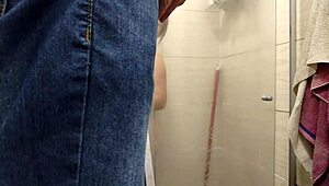 why did the chubby latina wife hide shower fucking the electrician from her cuckold husband?