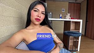 Whoa, this juicy-mouthed brunette latina teen slurps extreme pov deepthroat with ball licking 😍