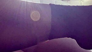 slender 38-year-old bride sneaks early morning car thrill on her wedding holiday