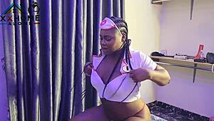 Hot nurse sexyskaly bends over for patient's hardcore pussy pounding