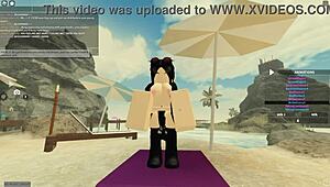 roblox whore with monster bbc deepthroats bends for ass shaking doggystyle then rides anal tits bouncing new zealand style