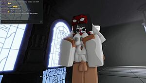 spider-girl rides daddy's monster cock rough til webbed in big cum load