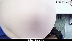 hey darcie belle you're rich but this officer's punishing your big ass bent over doggystyle in the shop huh?