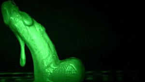 Sticky Slimy Glove Handjob Tease With Latex Toys