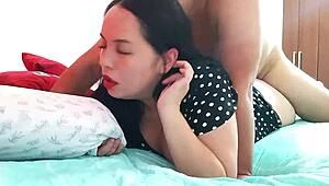 Stepmom Requests Massage But I Slide Down Fuck Her Pussy Hard Creampie Fill