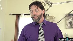 ebony teen charlie rae begs white stepdad to stretch her tight