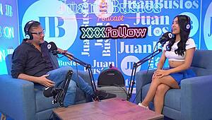 this kinky colombian babe mayraoficial rides the sybian wild until she squirts everywhere during juan bustos podcast