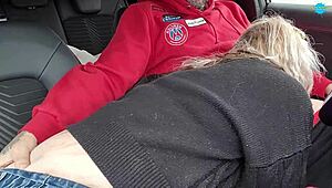 Hey babe, watch my dirty wife suck me off in the car 🚗💦