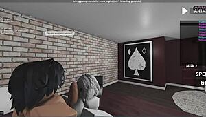 fucking another fan in roblox condo... creampie missionary!