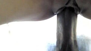 Wet slut screams in bent over doggystyle quickie pounding