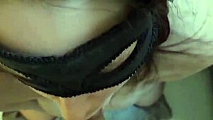 SUBMISSIVE SLUT LICKS CUM FROM FEET After Spanking And Blowjob
