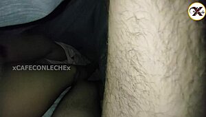 peruvian wife lets old hubby slip into her hairy vagina till he cums on ass