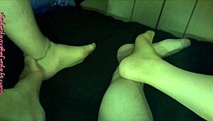 Milf Toes Tease in Fine Nylon Pantyhose During Secret German Date