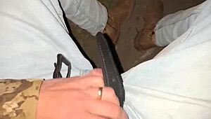 Wife Teases Wet Pussy Flashes Huge Cock Husband Outdoor Campfire Public