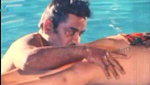 damn, this hot unmarried couple fucks hard by the pool!